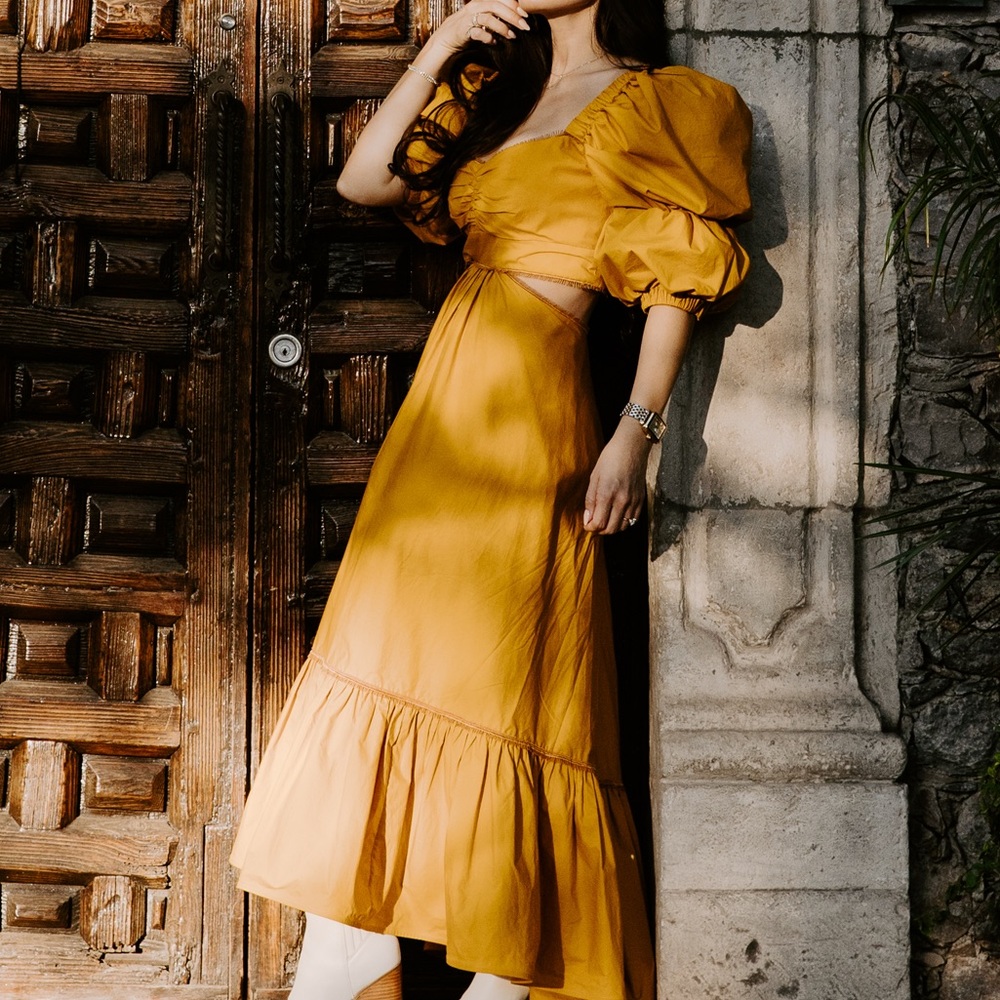 Silvia Tcherassi dress - Peggie Puff Sleeve Marigold